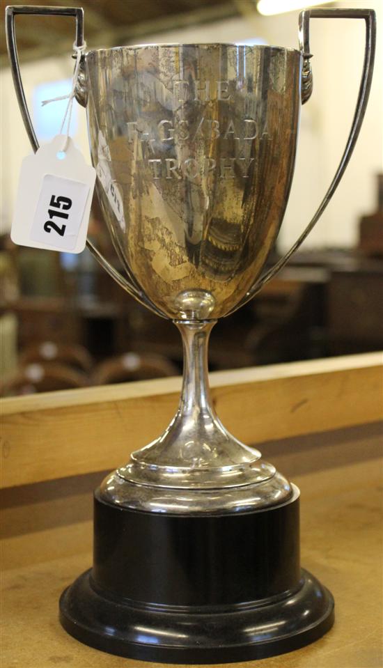 Large sterling 2 - handled cup